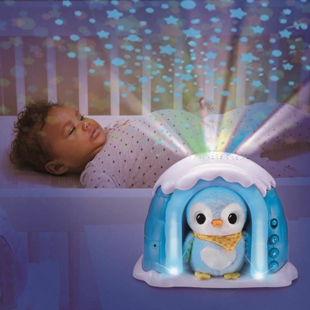 Lumière de nuit Vtech Baby PENGUIN NIGHT Bleu Plastique